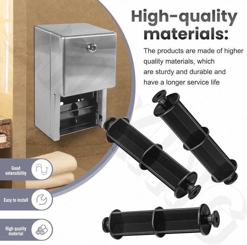 ZHIXING 6 Pack B-4288-9 Replacement Spindle for Classic and Contura Series Dispensers Compatible with use with Bo-Brick Multi-roll Toilet Tissue dispensers B-4288 B-2888 B-4388 75525 (Black) - Image 2